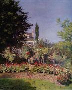 Claude Monet Flowering Garden at Sainte Adresse, painting